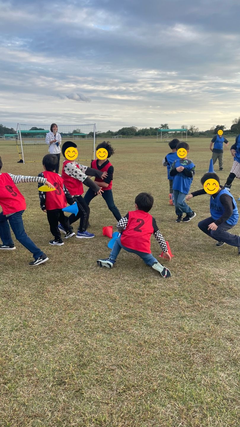 カラーコーン争奪戦で集中力アップ