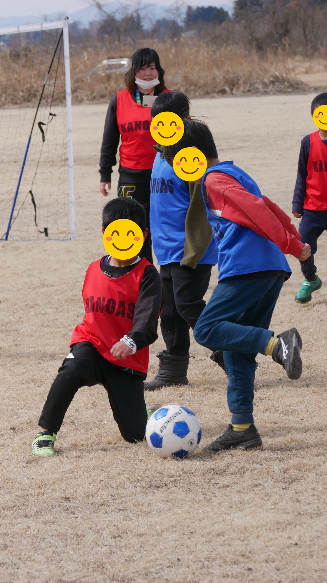 ポカポカ陽気の中でサッカー!楽しく練習&ミニゲーム